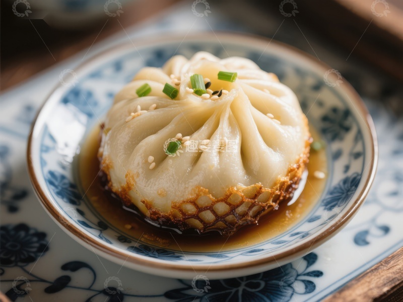 高清大图下载【趣麦麦图】精致小笼包，热腾腾的美味