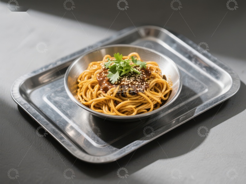 高清大图下载【趣麦麦图】香辣面条配芝麻与香菜