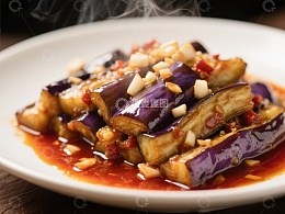 香辣茄子煲，热气腾腾的美味佳肴