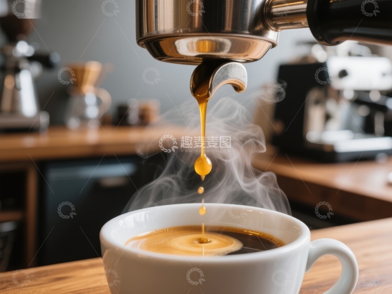 高清大图下载【趣麦麦图】咖啡滴落，热气腾腾