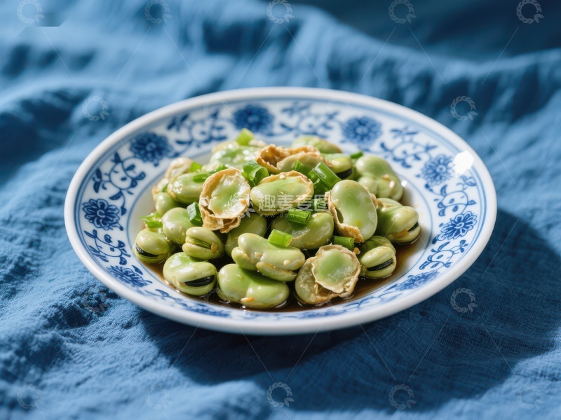 高清大图下载【趣麦麦图】青豆炒百合，清新美味小菜