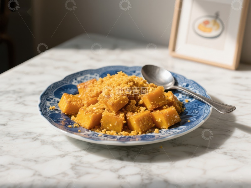 高清大图下载【趣麦麦图】金黄南瓜配脆面包屑