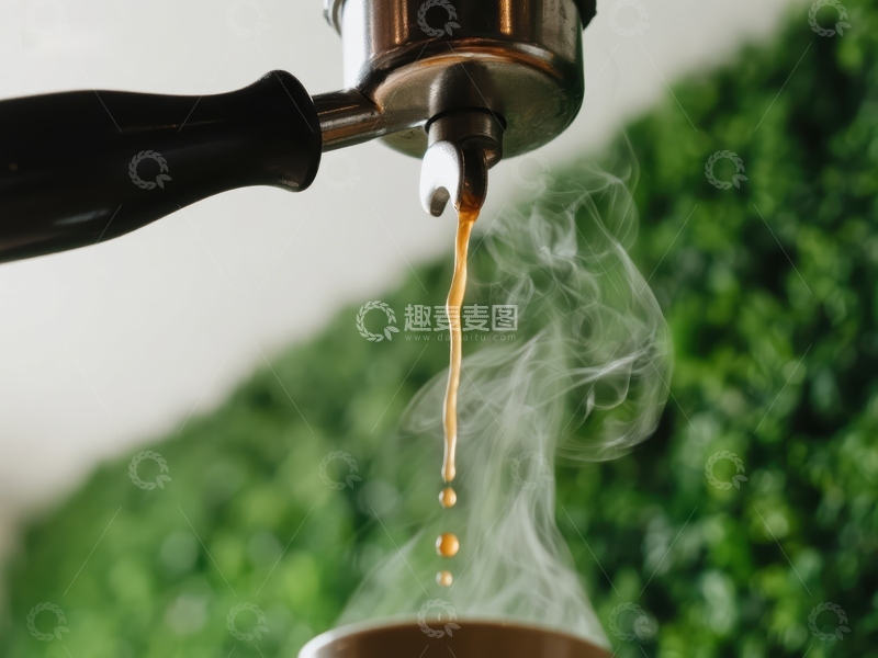 高清大图下载【趣麦麦图】咖啡机滴落热咖啡