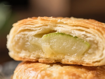 酥皮苹果馅饼特写