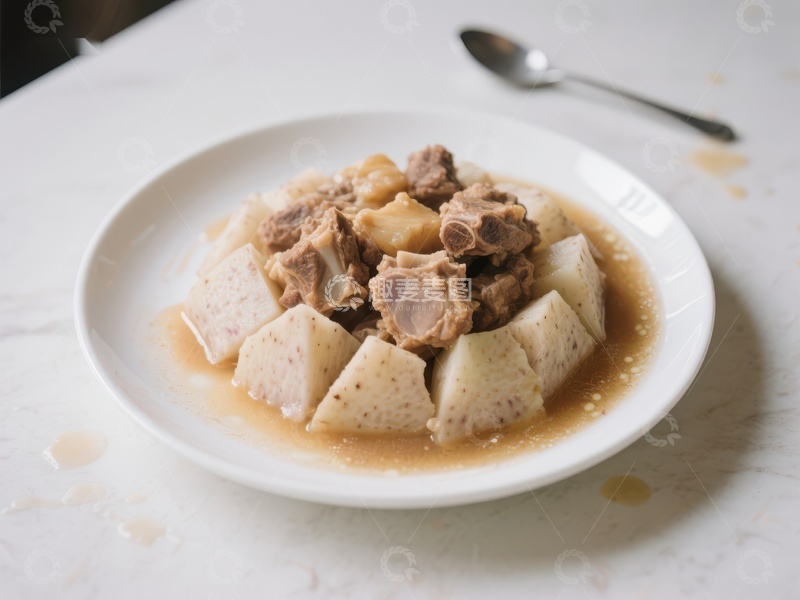高清大图下载【趣麦麦图】莲藕排骨汤，营养美味