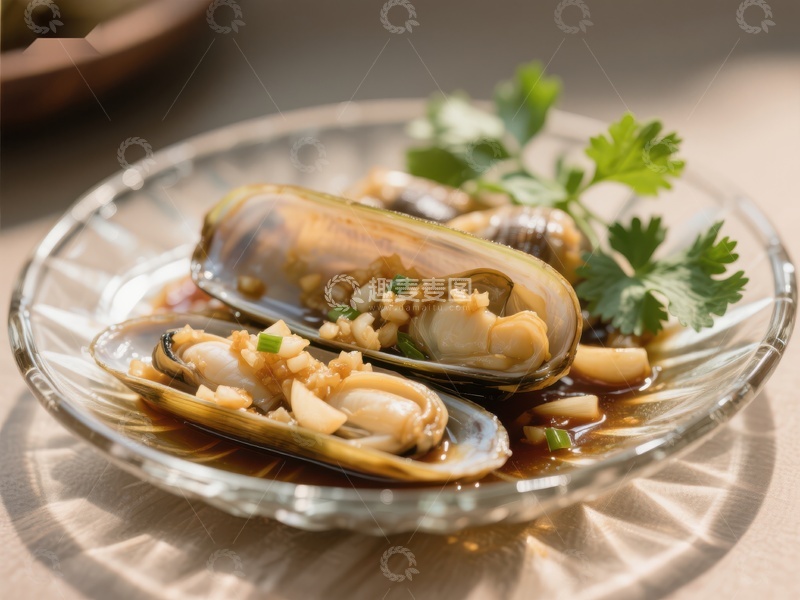 高清大图下载【趣麦麦图】蒜蓉蒸青口贝