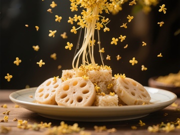 莲藕桂花糖水，甜蜜飘香