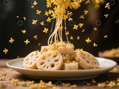 莲藕桂花糖水，甜蜜飘香