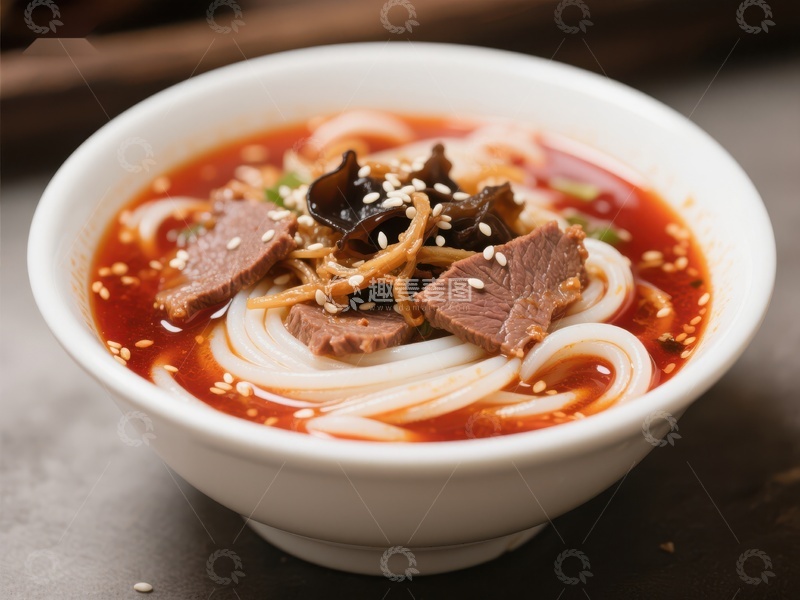 红油牛肉米粉，美味诱人