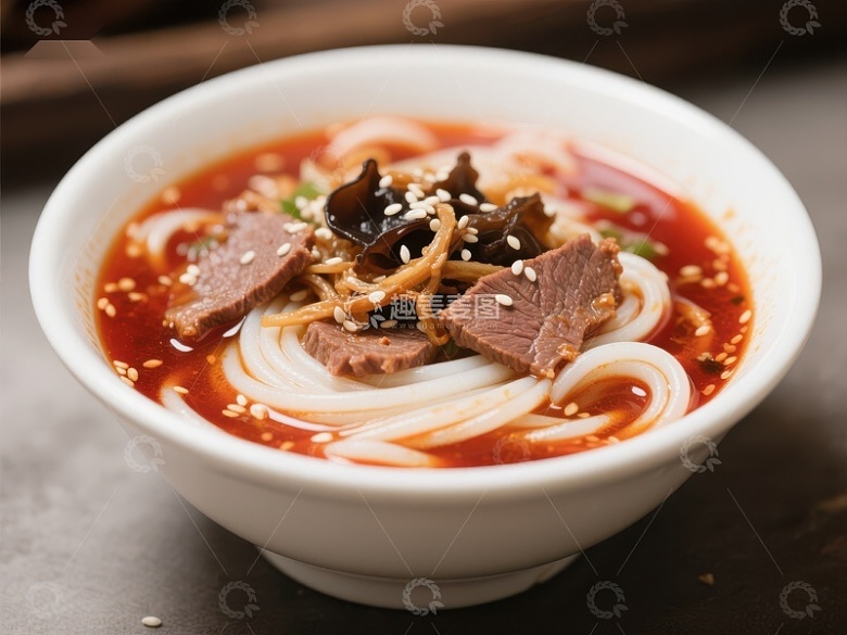 红油牛肉米粉，美味诱人