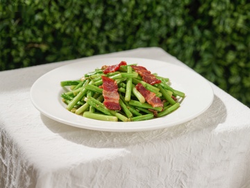 培根炒四季豆，清新美味