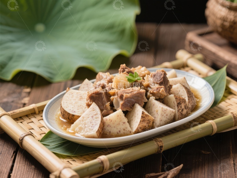 高清大图下载【趣麦麦图】莲藕排骨炖汤，传统美食
