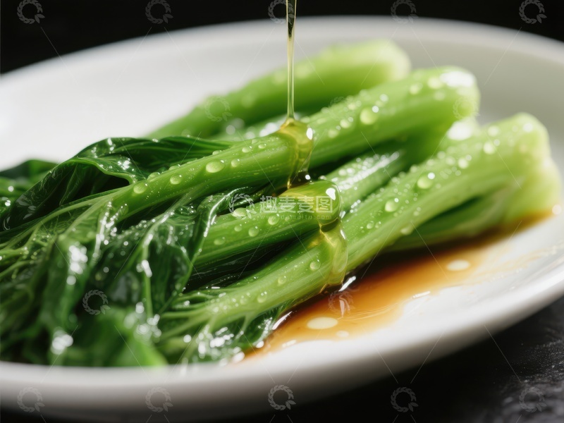 高清大图下载【趣麦麦图】清炒时蔬淋酱汁