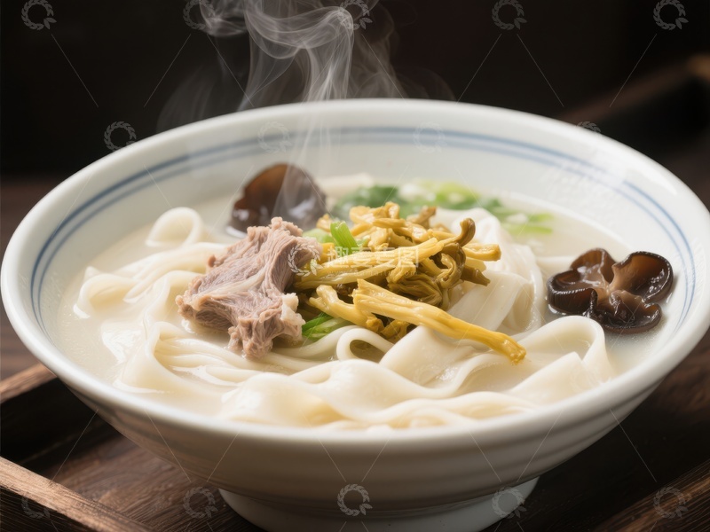 高清大图下载【趣麦麦图】热气腾腾的面条碗