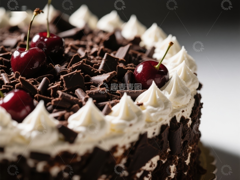 高清大图下载【趣麦麦图】黑森林蛋糕的诱人特写