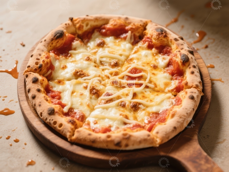 高清大图下载【趣麦麦图】新鲜出炉的意式披萨