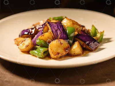 紫苏茄子炒土豆