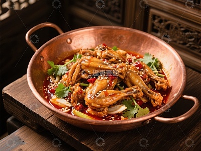 香辣干锅鸡爪美食