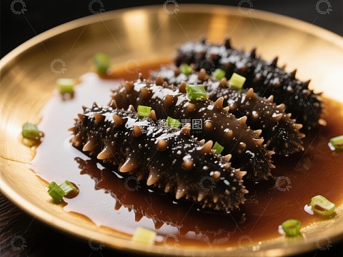 海参美食，精致摆盘
