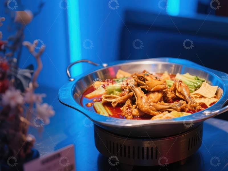 高清大图下载【趣麦麦图】热气腾腾的火锅美食