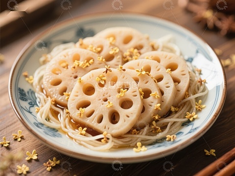 莲藕桂花凉拌菜