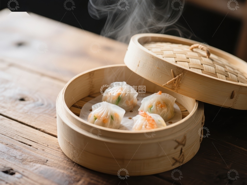 高清大图下载【趣麦麦图】-热气腾腾的蒸饺