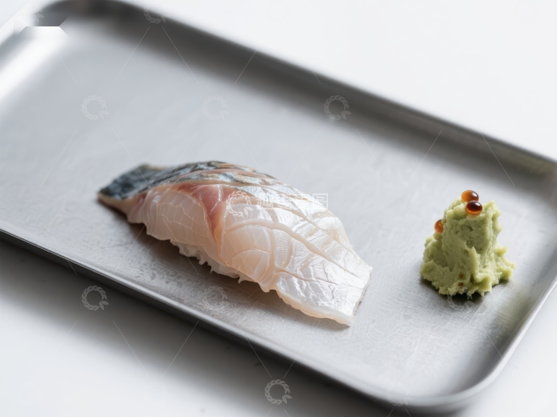 高清大图下载【趣麦麦图】精致寿司与芥末酱摆盘