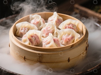 热气腾腾的蒸饺