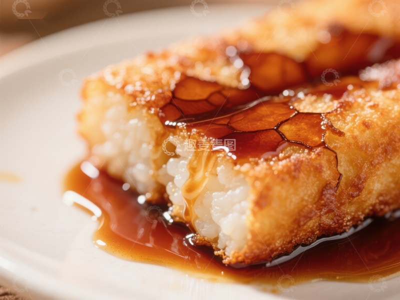 高清大图下载【趣麦麦图】脆皮煎糕淋糖浆