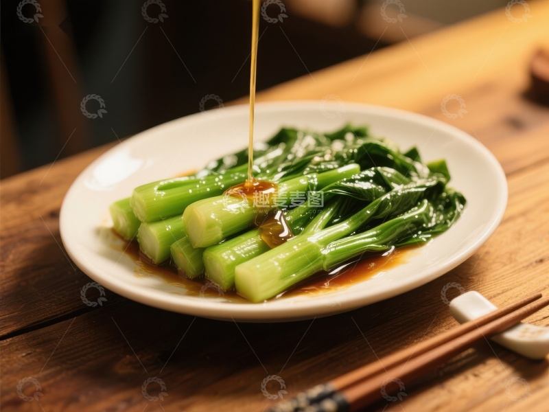 高清大图下载【趣麦麦图】清炒时蔬淋酱汁