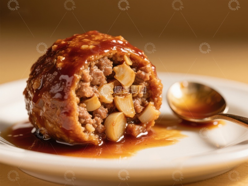 高清大图下载【趣麦麦图】肉馅面包球配酱汁