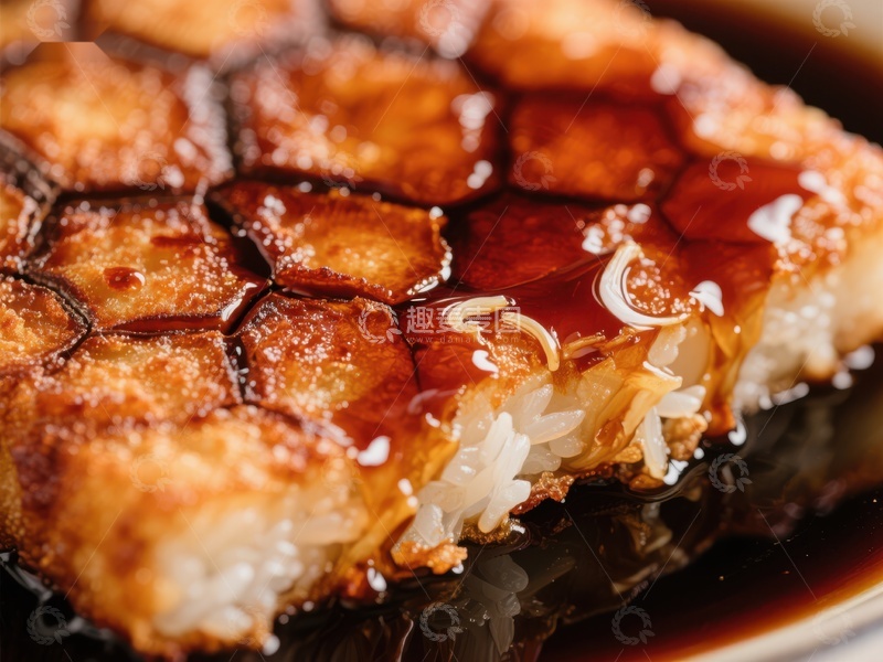 高清大图下载【趣麦麦图】酥脆煎饼配浓郁酱汁