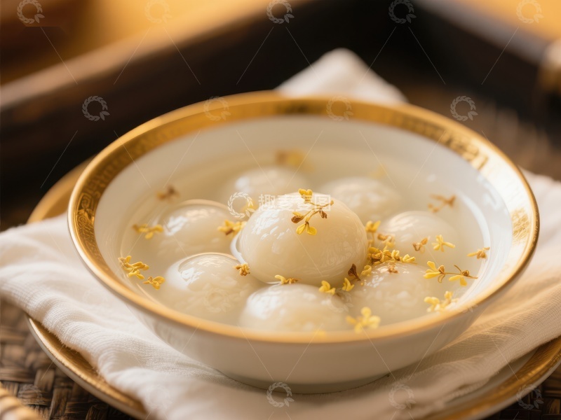 高清大图下载【趣麦麦图】桂花汤圆，甜蜜传统美食