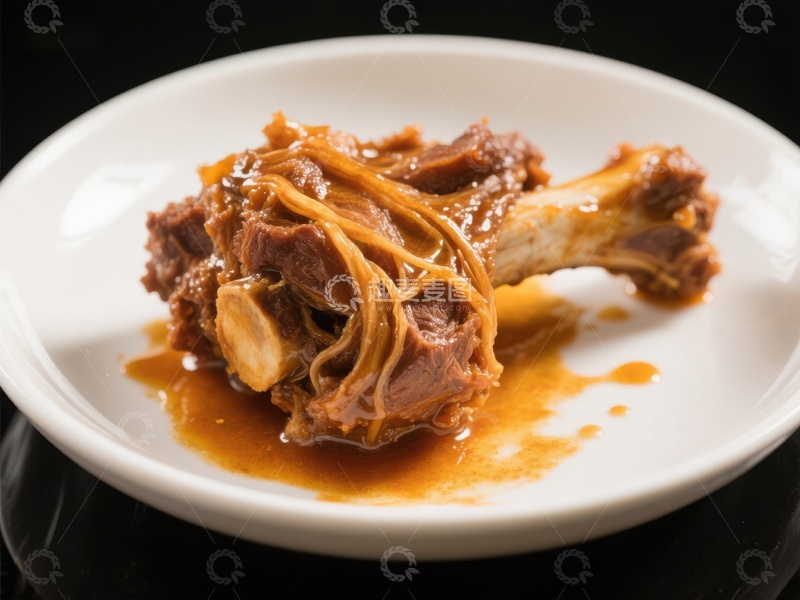 高清大图下载【趣麦麦图】美味炖煮羊腿配蘑菇