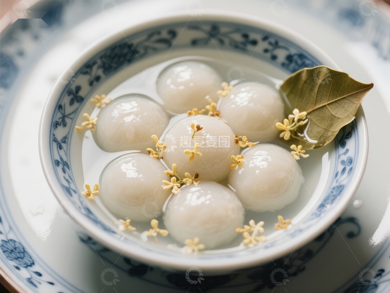 高清大图下载【趣麦麦图】桂花汤圆，传统美食