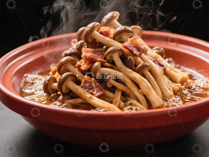 高清大图下载【趣麦麦图】热腾腾的蘑菇炖肉