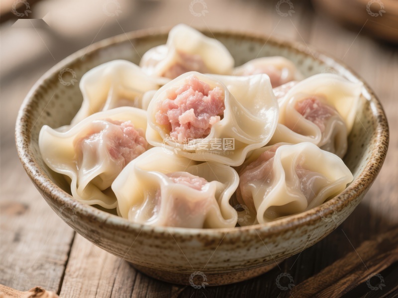 高清大图下载【趣麦麦图】一碗新鲜的手工饺子