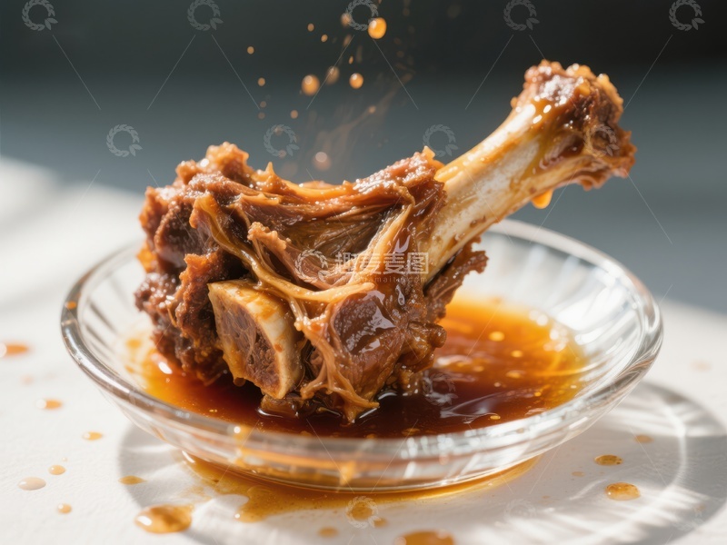 高清大图下载【趣麦麦图】酱汁淋漓的羊排特写