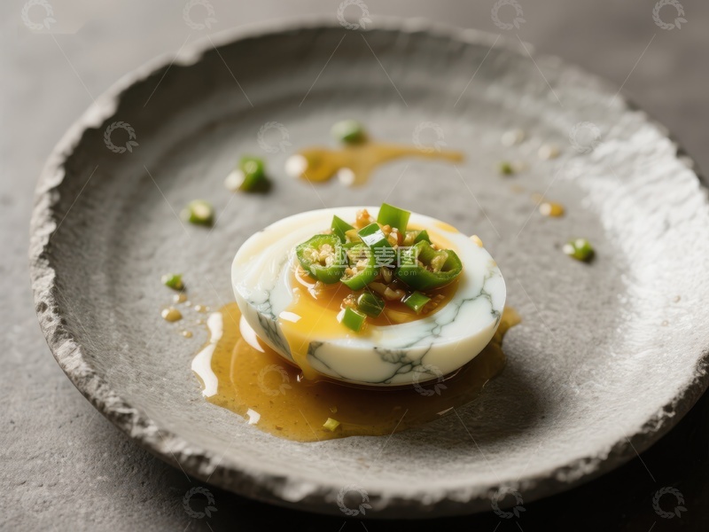 高清大图下载【趣麦麦图】精致摆盘的鸡蛋料理