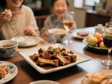 温馨家庭聚餐，共享美味佳肴