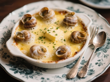 法式蜗牛配奶油黄油酱