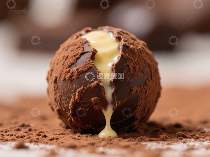 高清大图下载【趣麦麦图】巧克力球融化瞬间