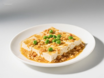 金汤豆腐配青豆