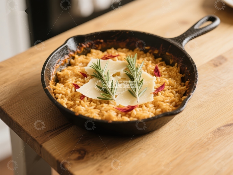 高清大图下载【趣麦麦图】铸铁锅中的美味烩饭