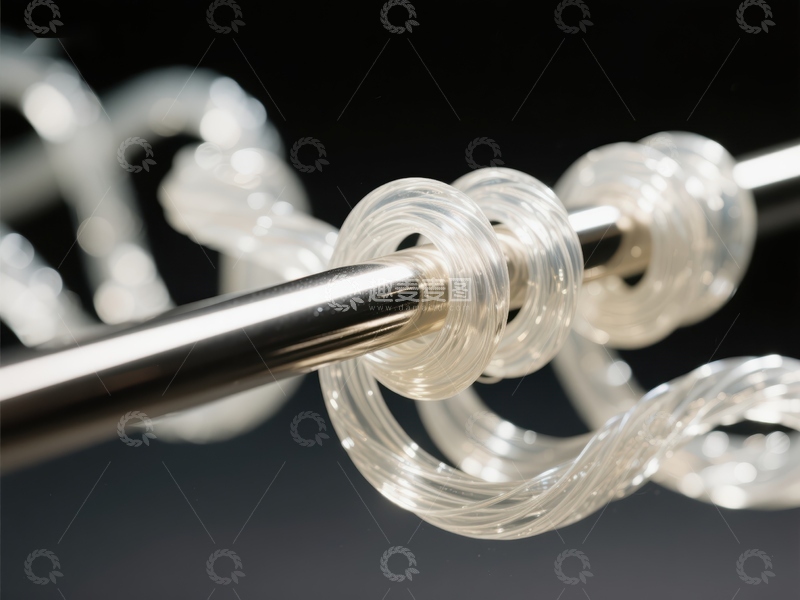 高清大图下载【趣麦麦图】透明螺旋线圈与金属杆的特写