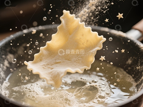 煮沸中的宽面条