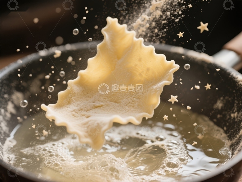 煮沸中的宽面条