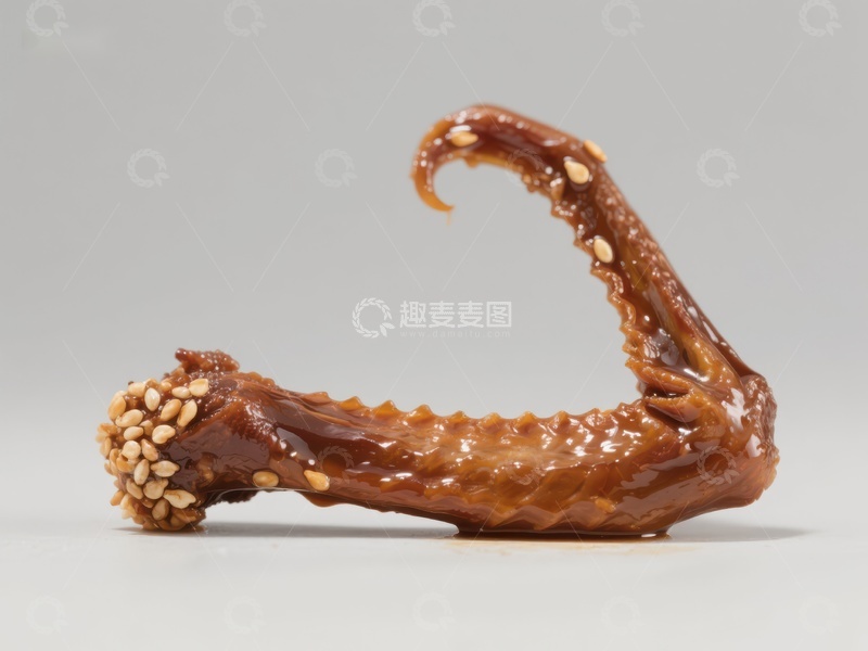 高清大图下载【趣麦麦图】芝麻点缀的棕色扭曲物体