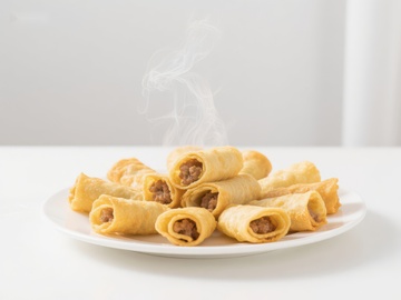 热腾腾的卷饼美食