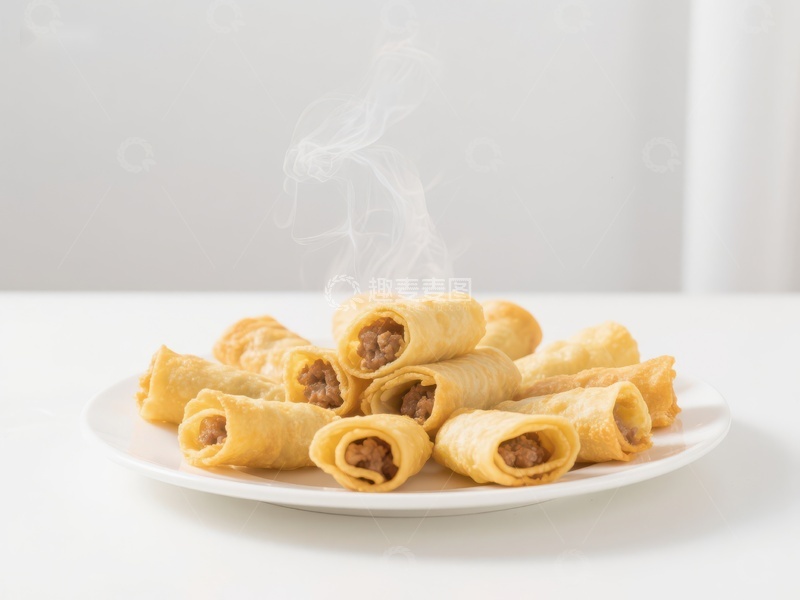 高清大图下载【趣麦麦图】热腾腾的卷饼美食